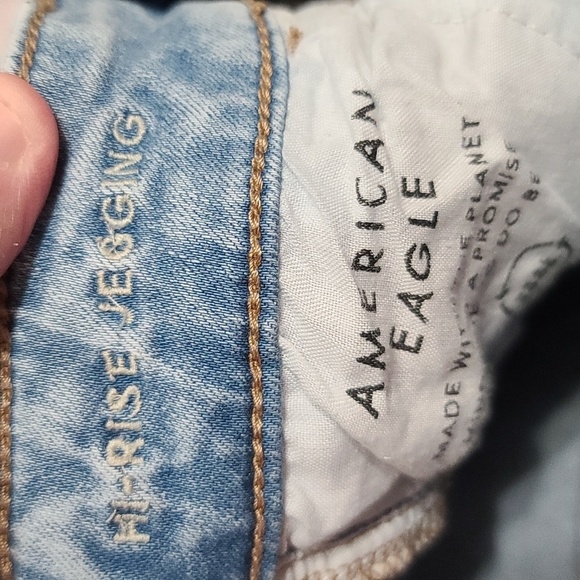American Eagle Next Level Stretch Hi Rise Jeggings Jeans Juniors Sz 0 EUC - Picture 12 of 15